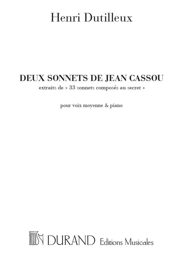 2 Sonnets J.Cassou